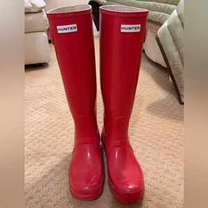 Hunter Women's Bold Red Rain Boots
